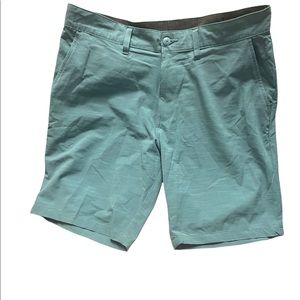 Ron Jon hybrid board shorts muted teal sz34. EUC back zipper pocket